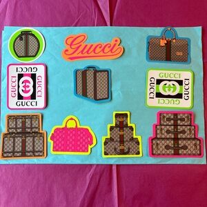 🩷🧡💜 Gucci Designer Stickers Multicolor🩷🧡💜 NWT 💜🧡🩷